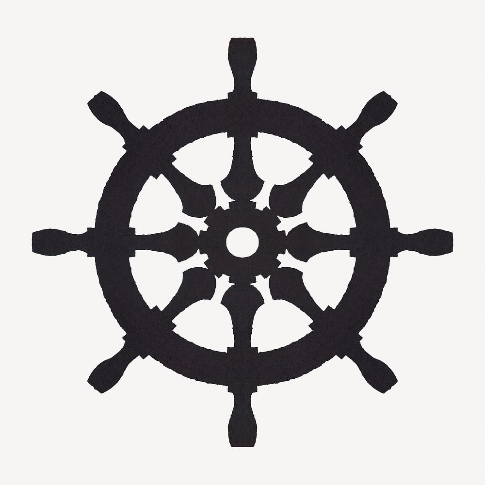 Ship steering wheel clipart psd.  Remixed by rawpixel.