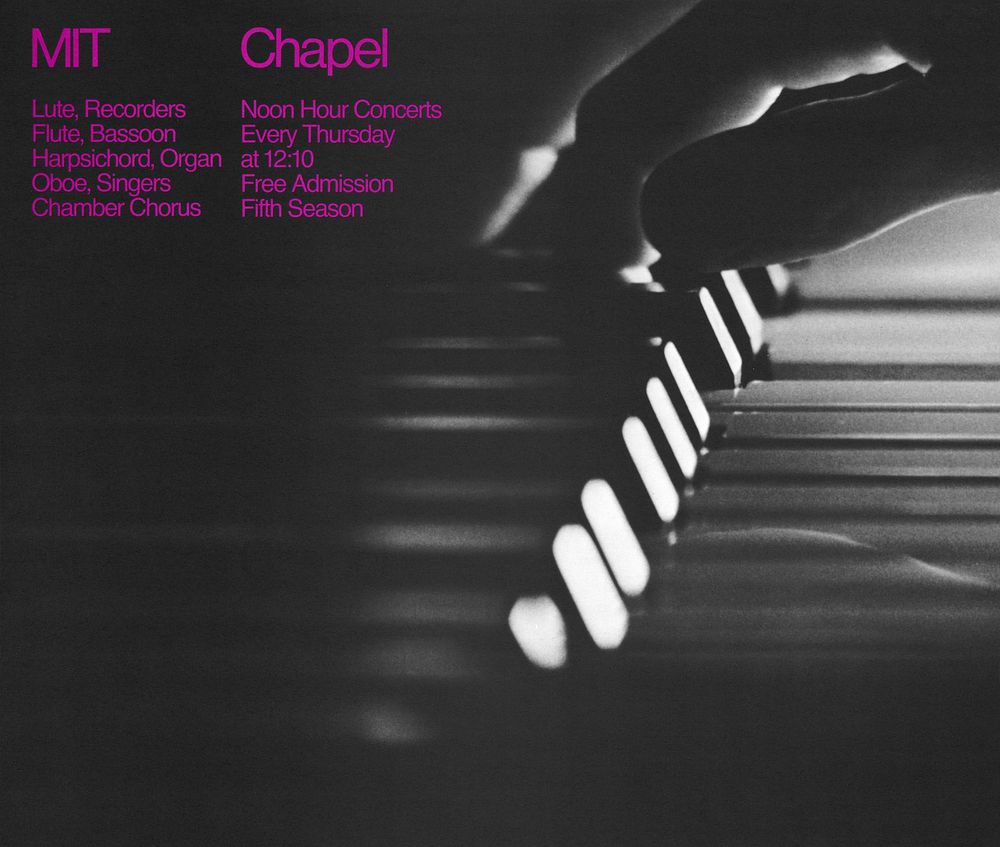 MIT Chapel (1960) music poster by Dietmar R. Winkler. Original public domain image from the Library of Congress. Digitally…
