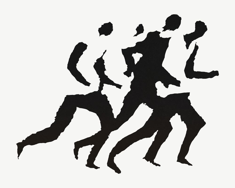 Silhouette runner, sport clipart psd.  Remixed by rawpixel.