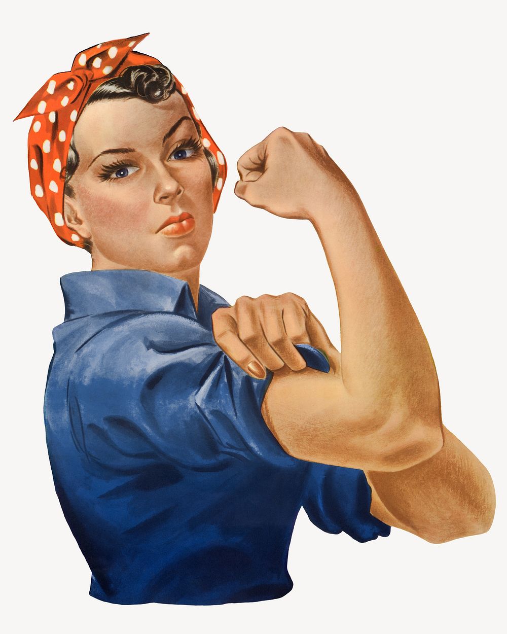 Girl power illustration. Original public domain image from Wikimedia Commons. Digitally enhanced by rawpixel.