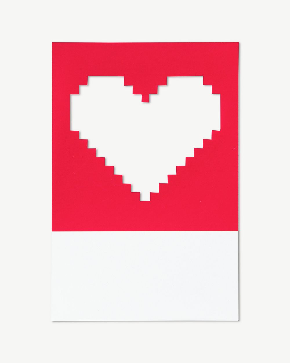 Pixelated heart shape 3D illustration psd
