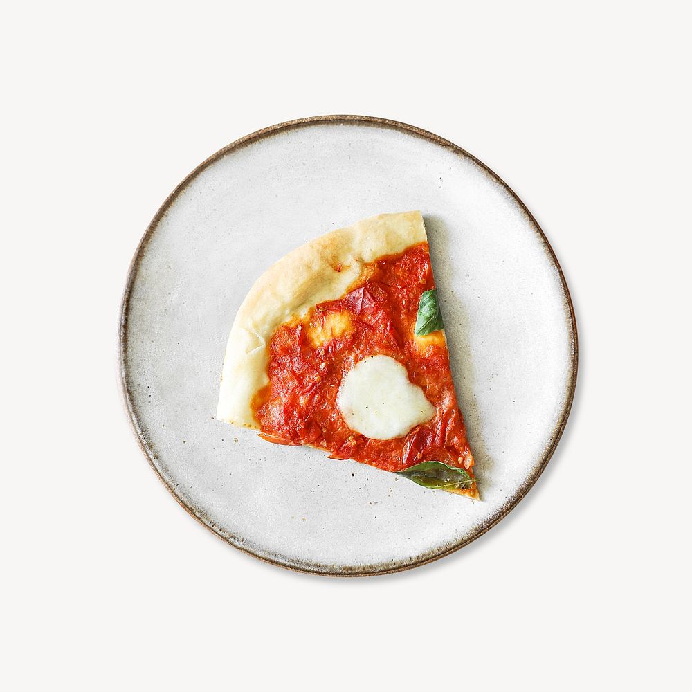 Pizza piece on a plate