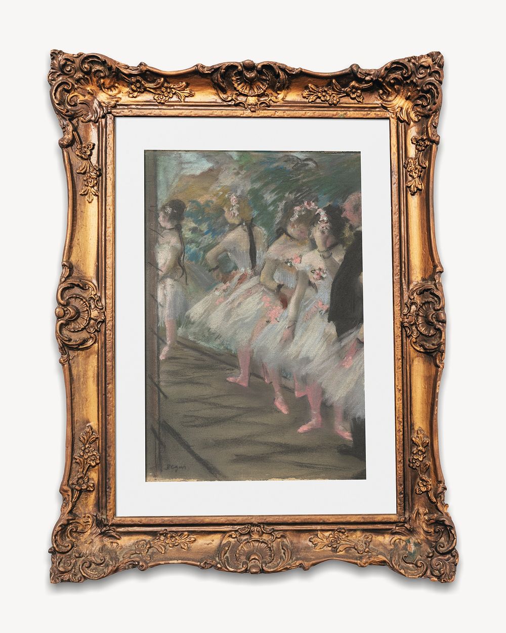 The Ballet's Edgar Degas, vintage frame remixed by rawpixel