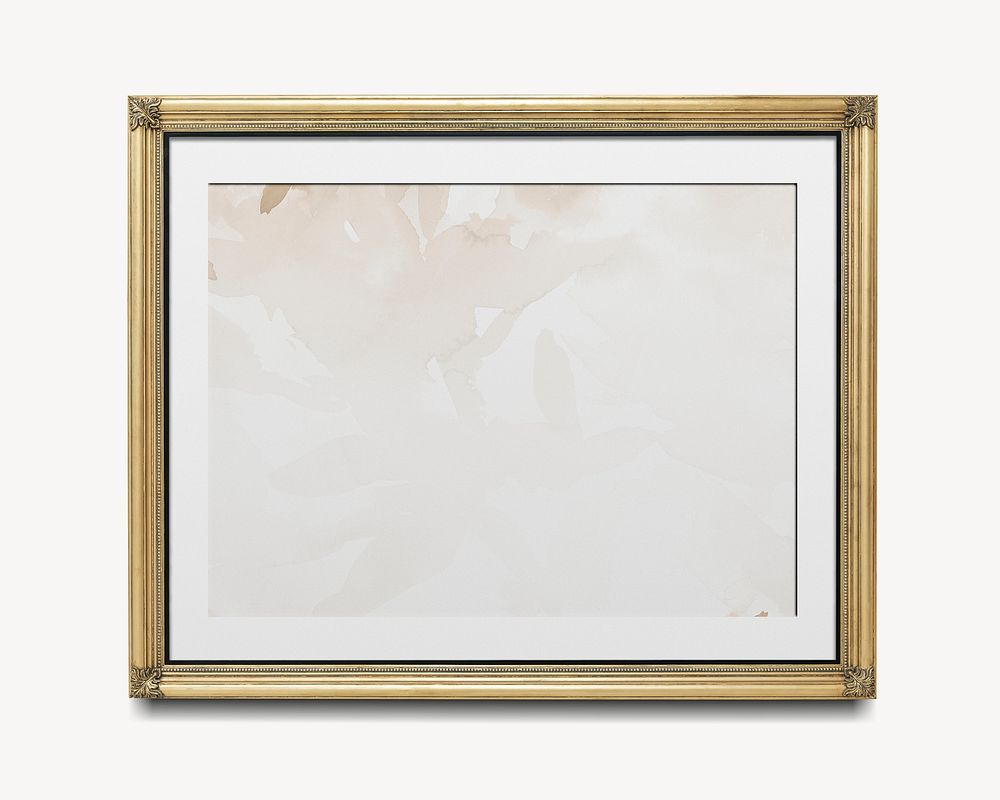 Gold picture frame  psd mockup, editable design