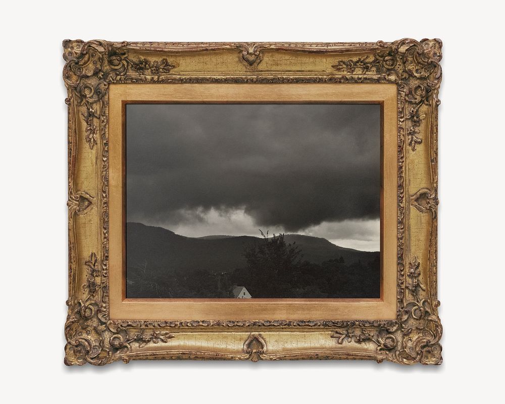 Dark cloud landscape in frame