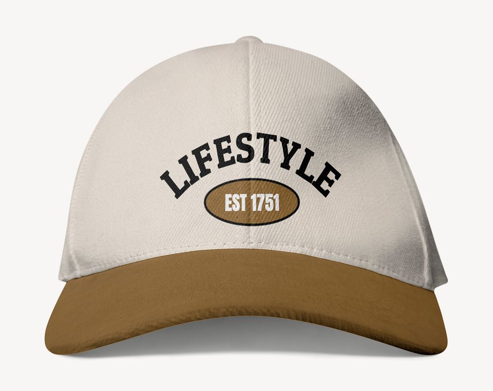 Beige cap  mockup, editable apparel & fashion psd