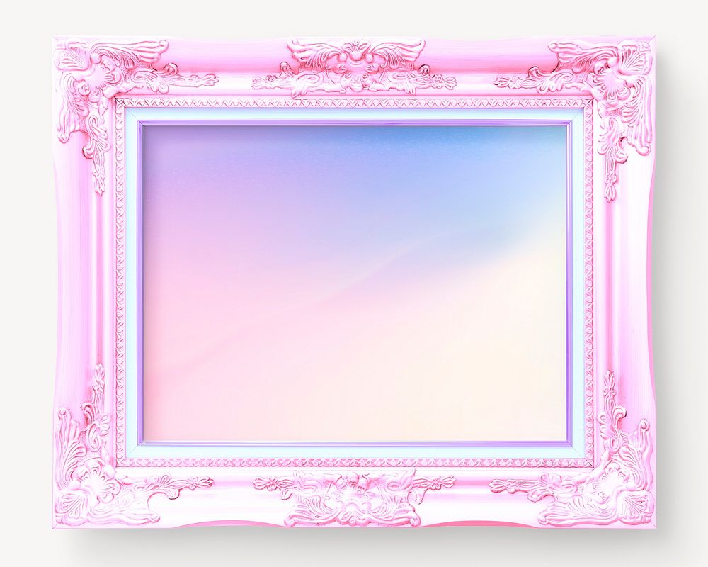 Vintage pink picture frame for wall decoration