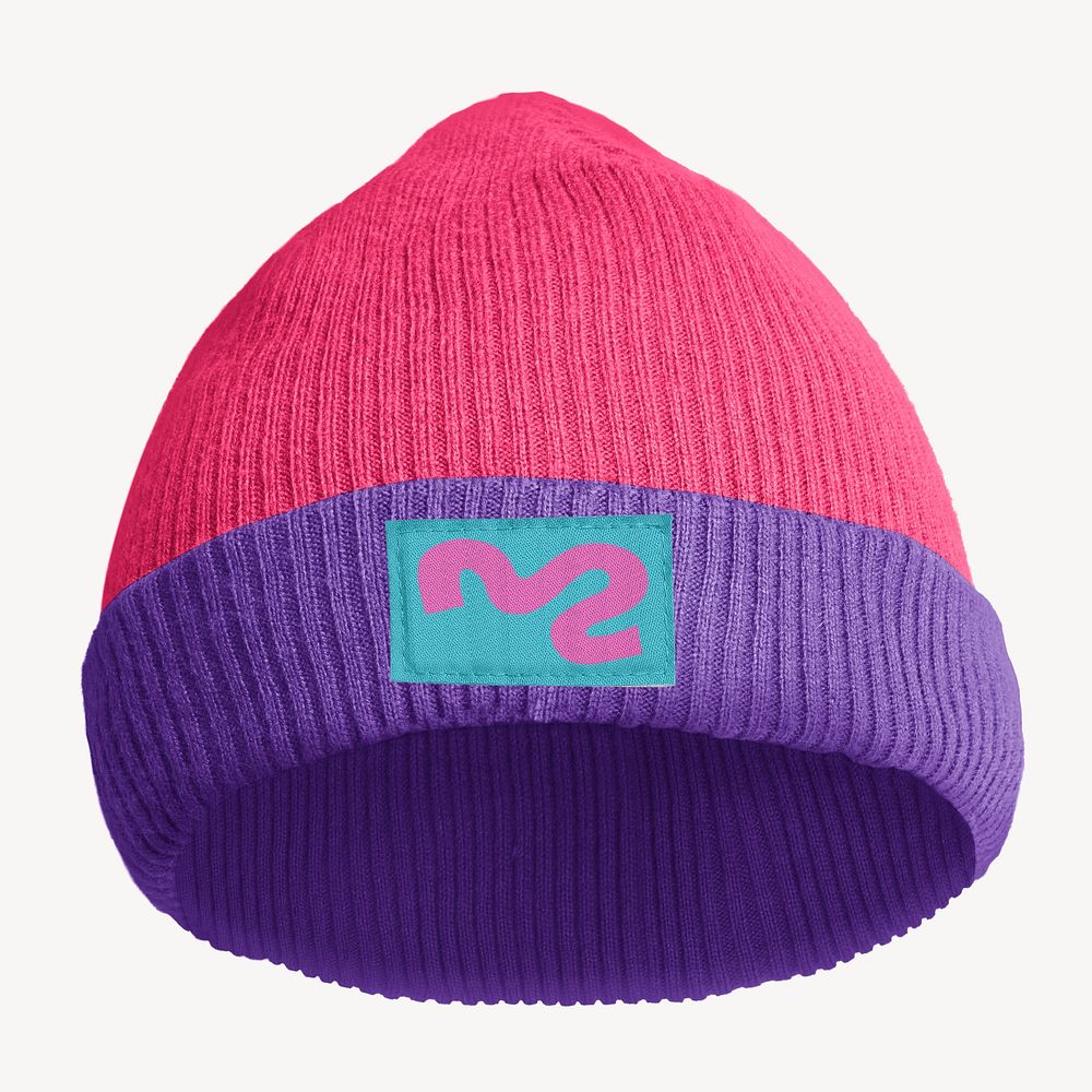 Beanie knitted hat  mockup, editable apparel & fashion psd