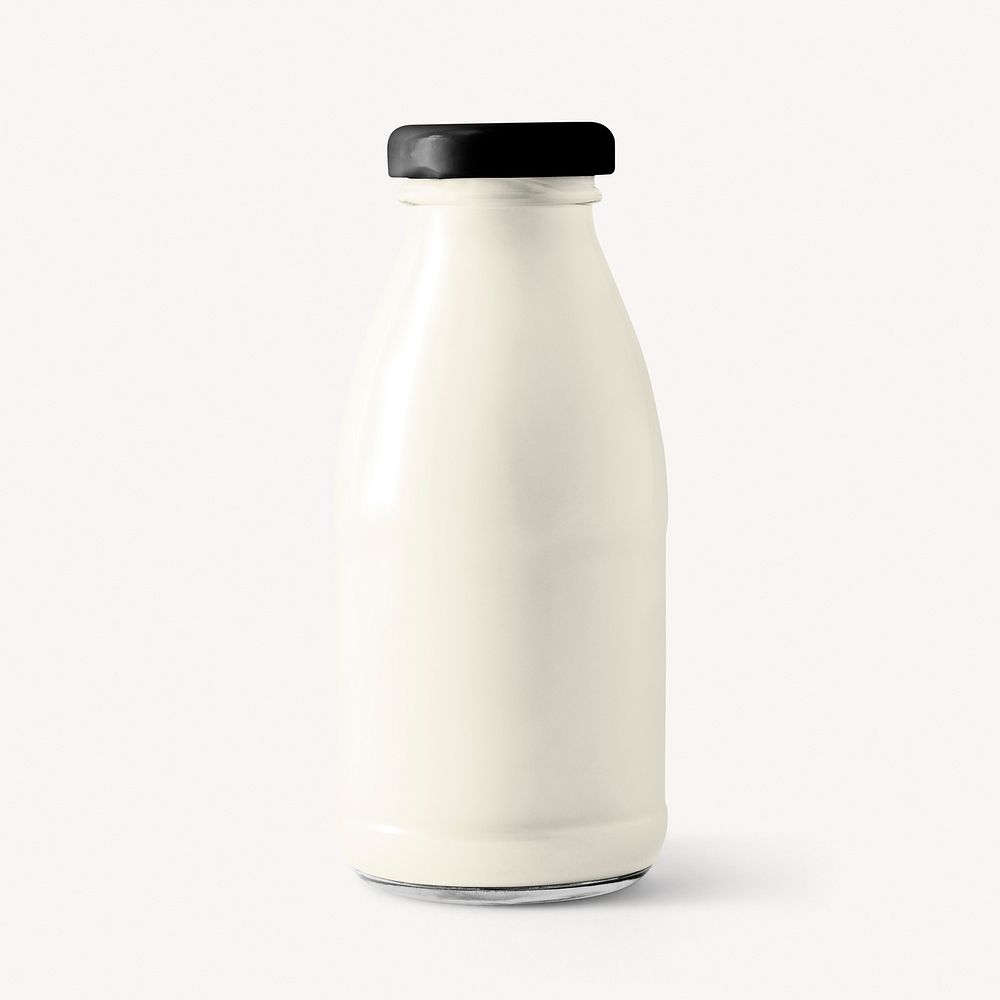 Milk bottle collage element image