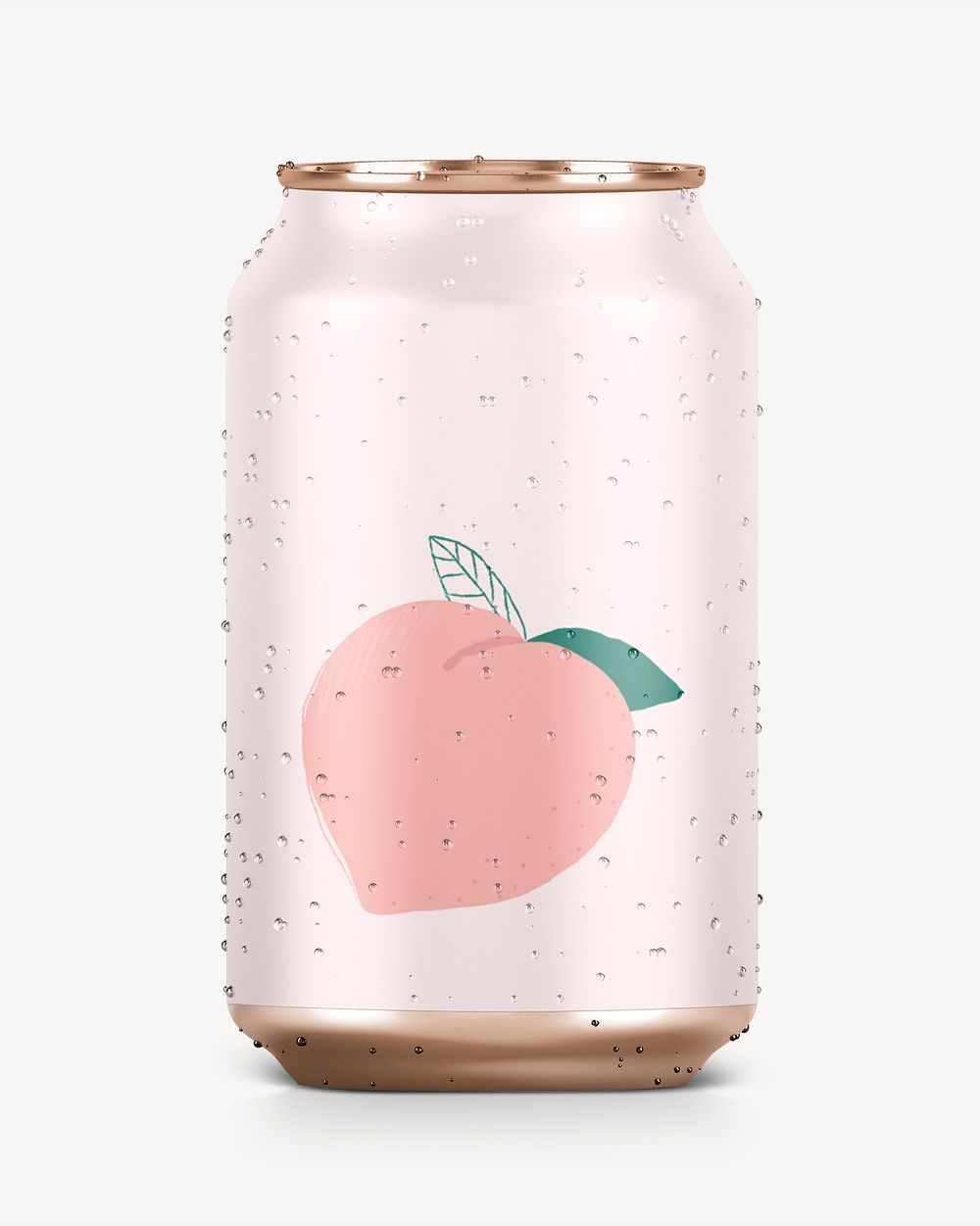 Pink soda can isolated object