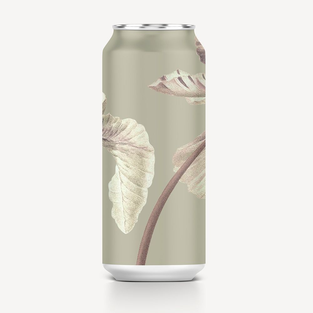 Beer can mockup psd, product branding
