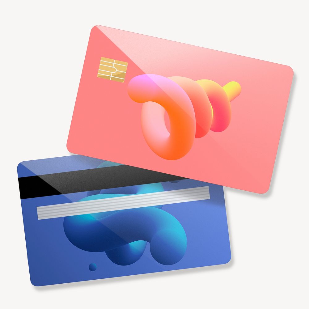 Abstract credit card  mockup  psd
