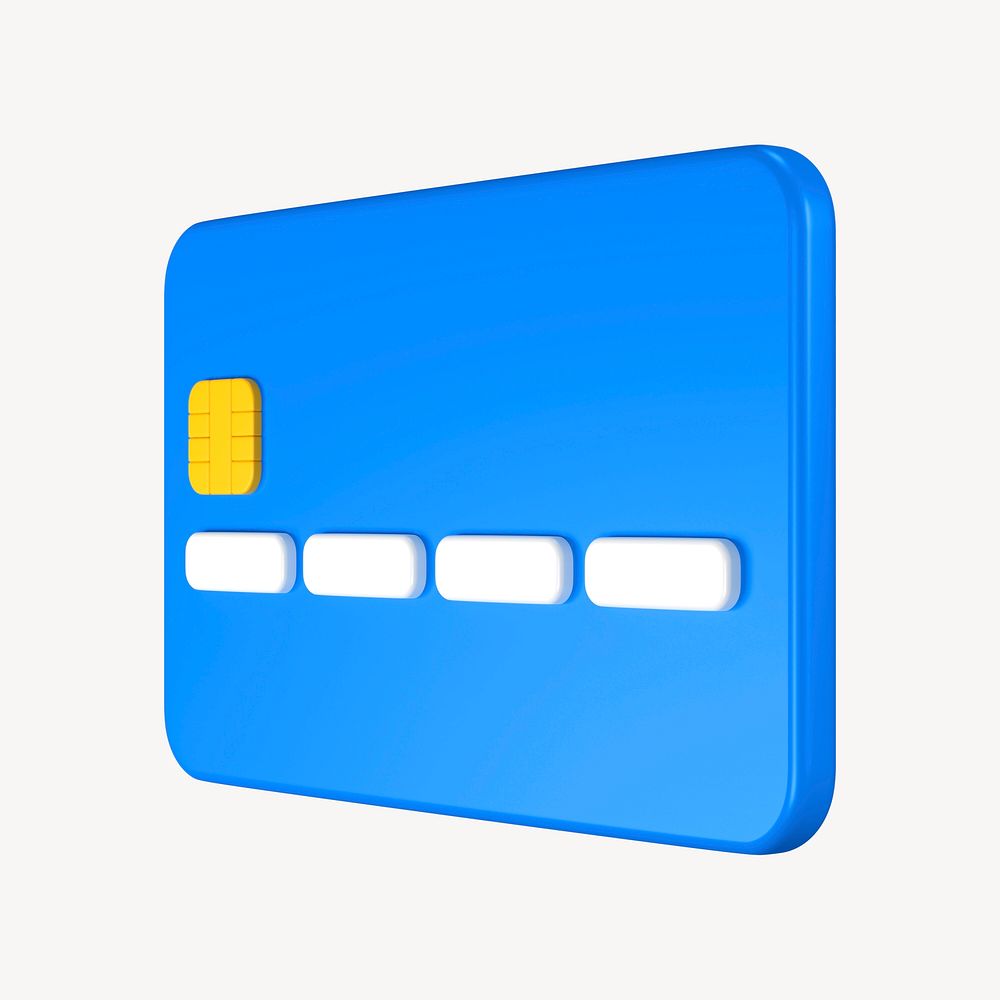 Credit card 3D clipart, finance & banking