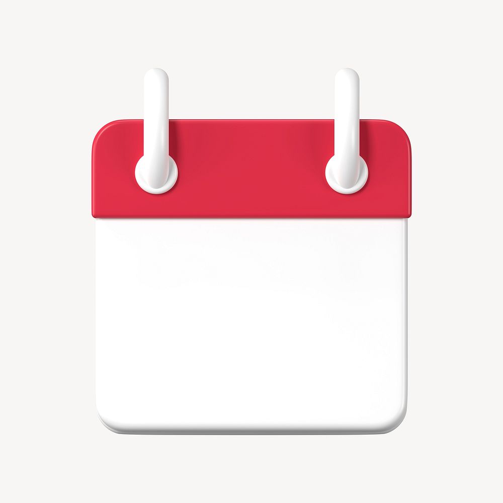 Calendar clipart, 3D business appointment graphic