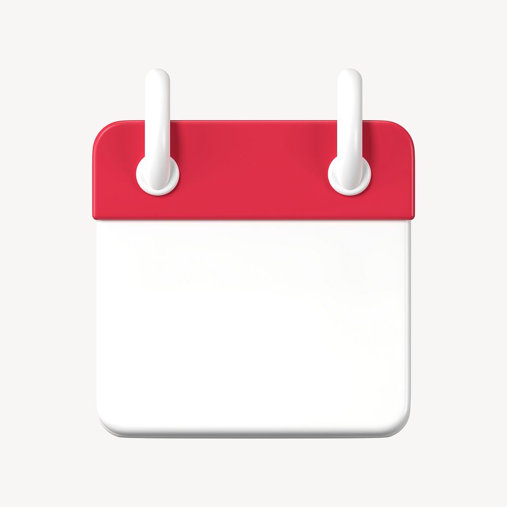 Calendar clipart, 3D business appointment graphic psd