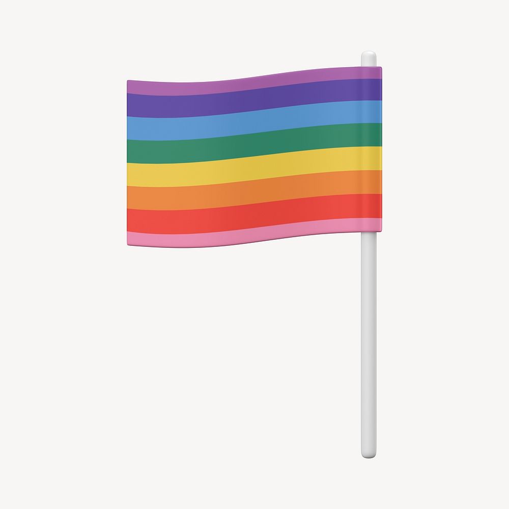 LGBT flag 3D rendered design