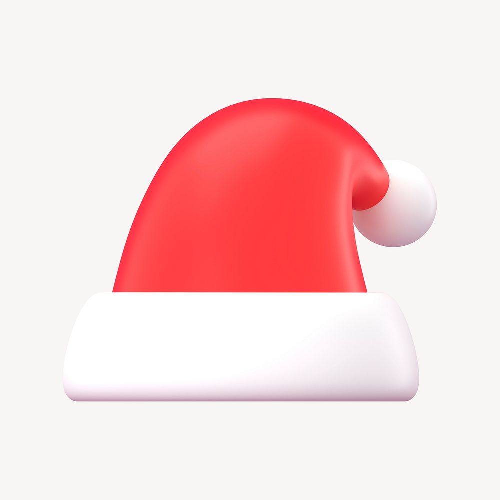 Santa hat Christmas 3D rendered design
