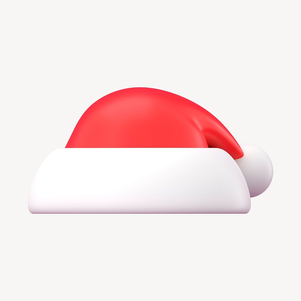 Santa hat Christmas 3D rendered design