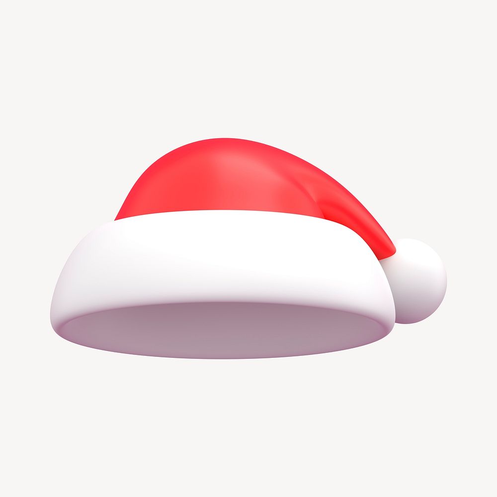 Christmas Santa hat 3D rendered design