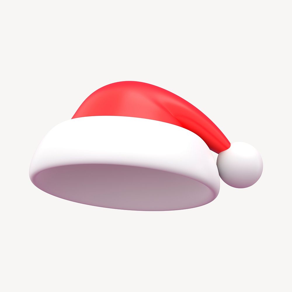 Christmas Santa hat 3D rendered design