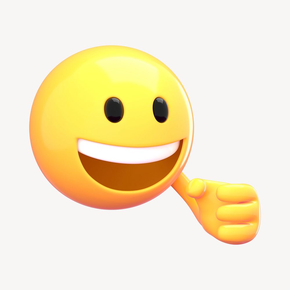 Holding gesture emoji collage element, 3D emoticon illustration