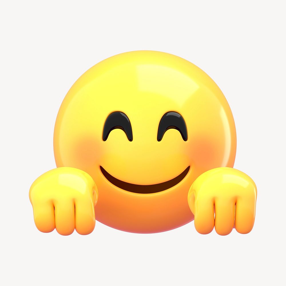 Smiley emoji 3D rendered illustration
