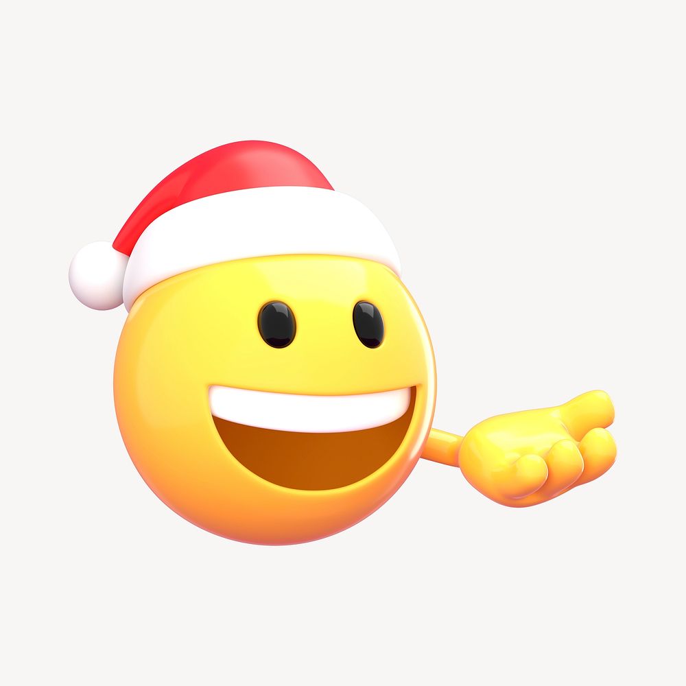Emoji Santa 3D Christmas emoticon
