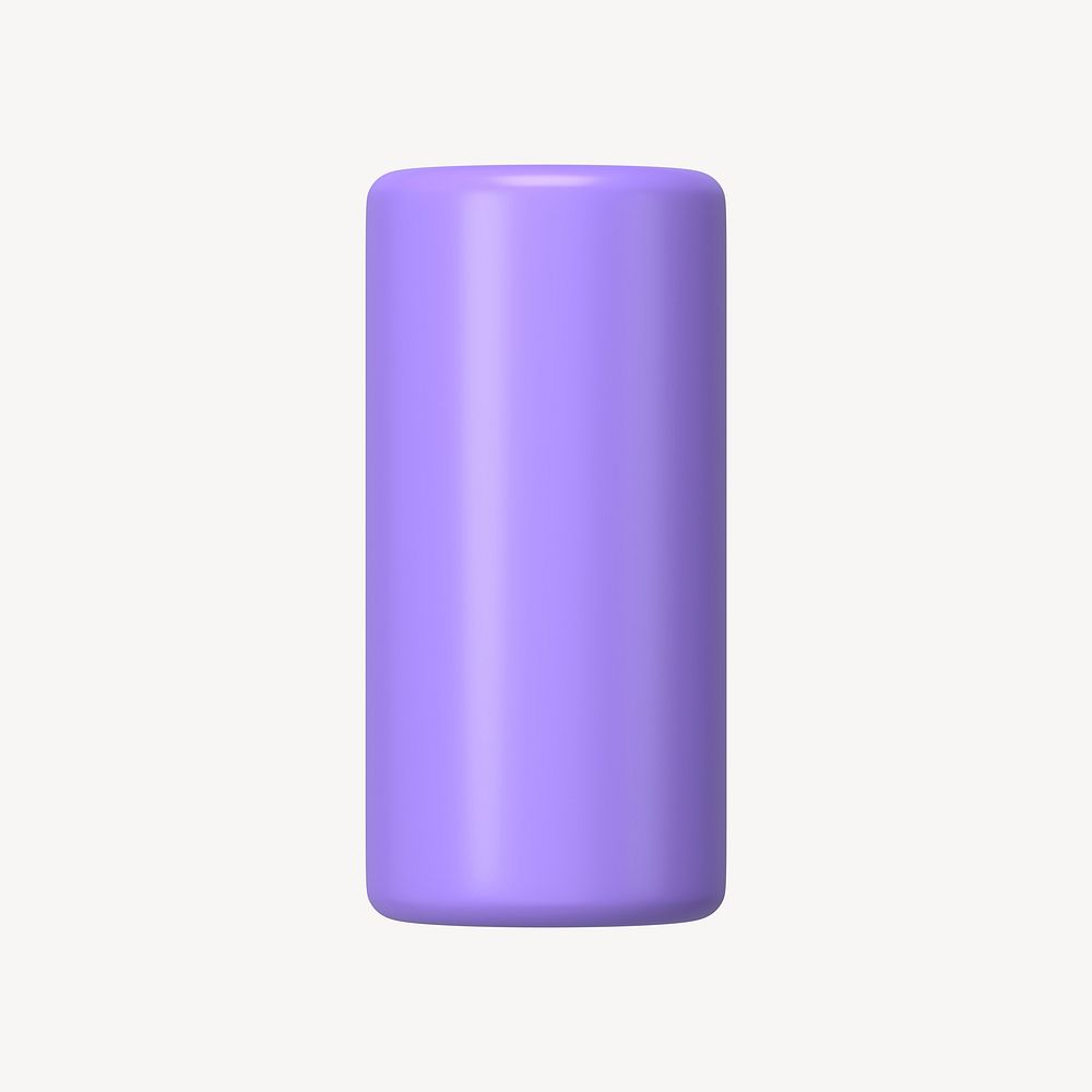 Purple pillar graph 3D rendered clipart graphic