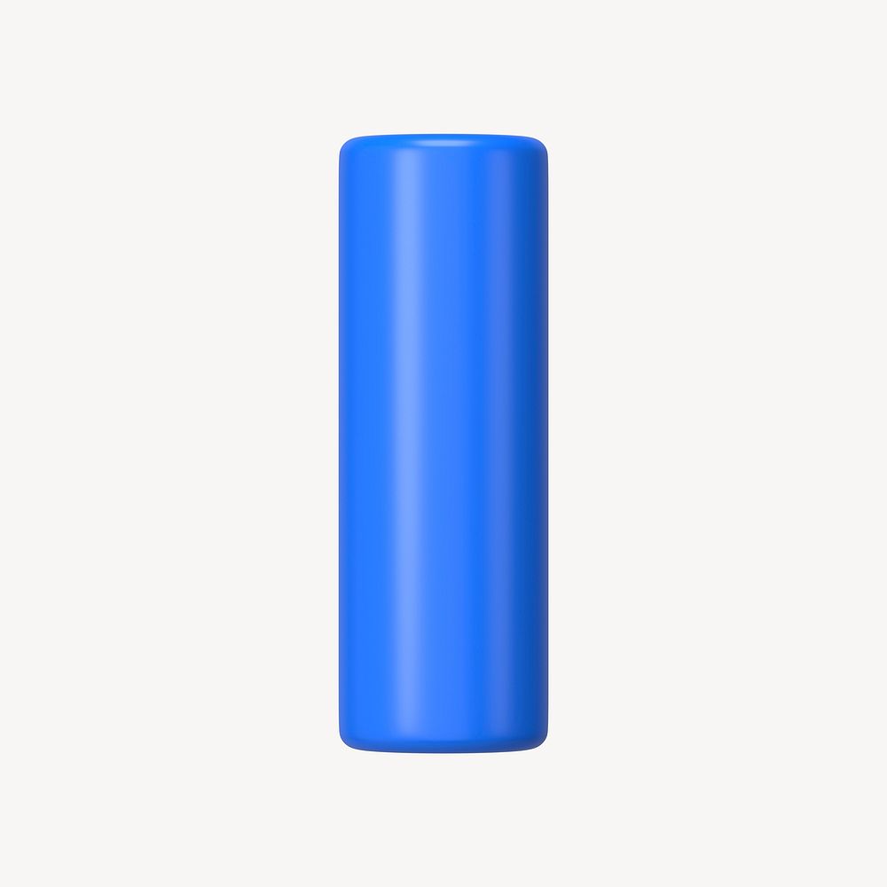 Blue pillar graph 3D rendered clipart graphic