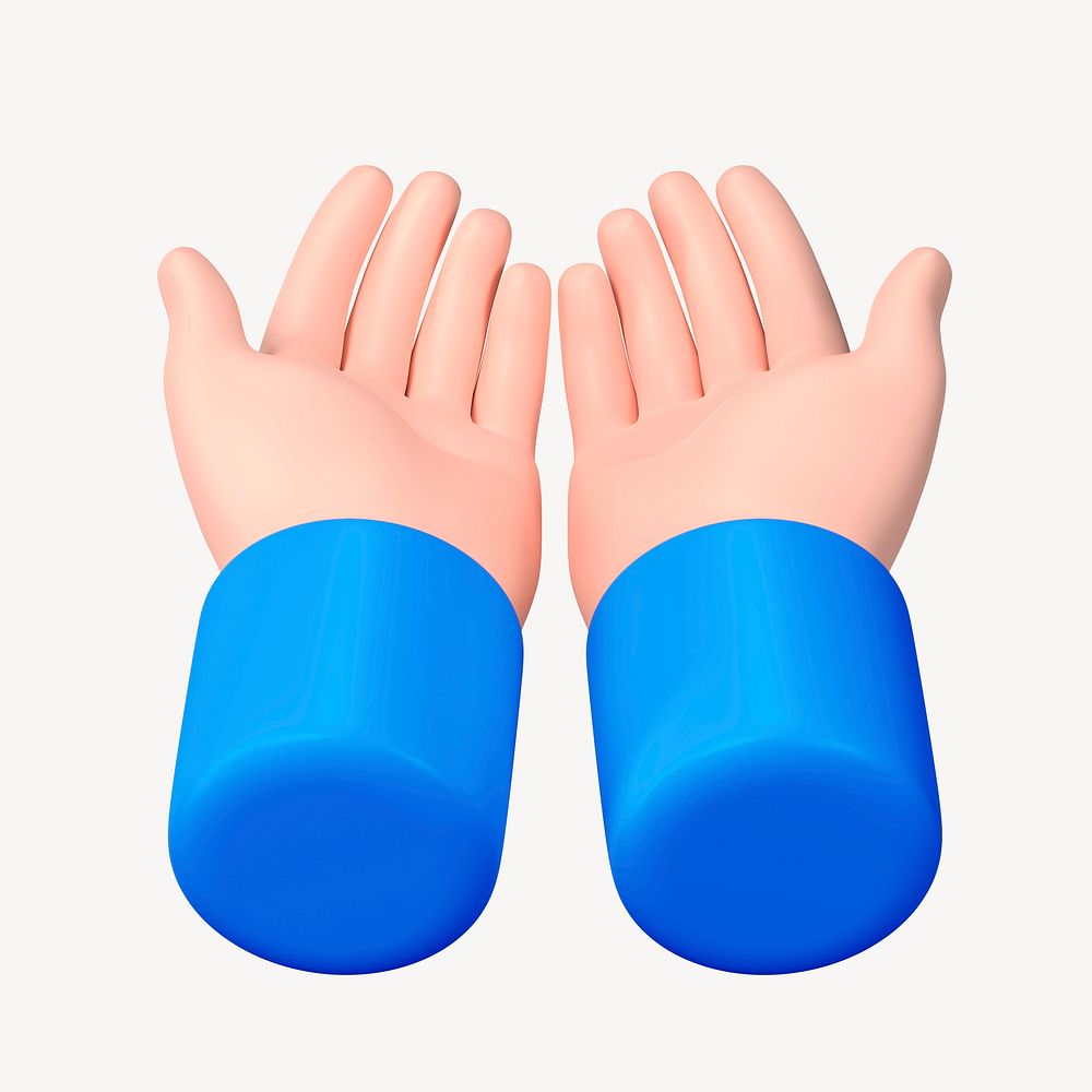 Hands presenting invisible object, 3D illustration psd