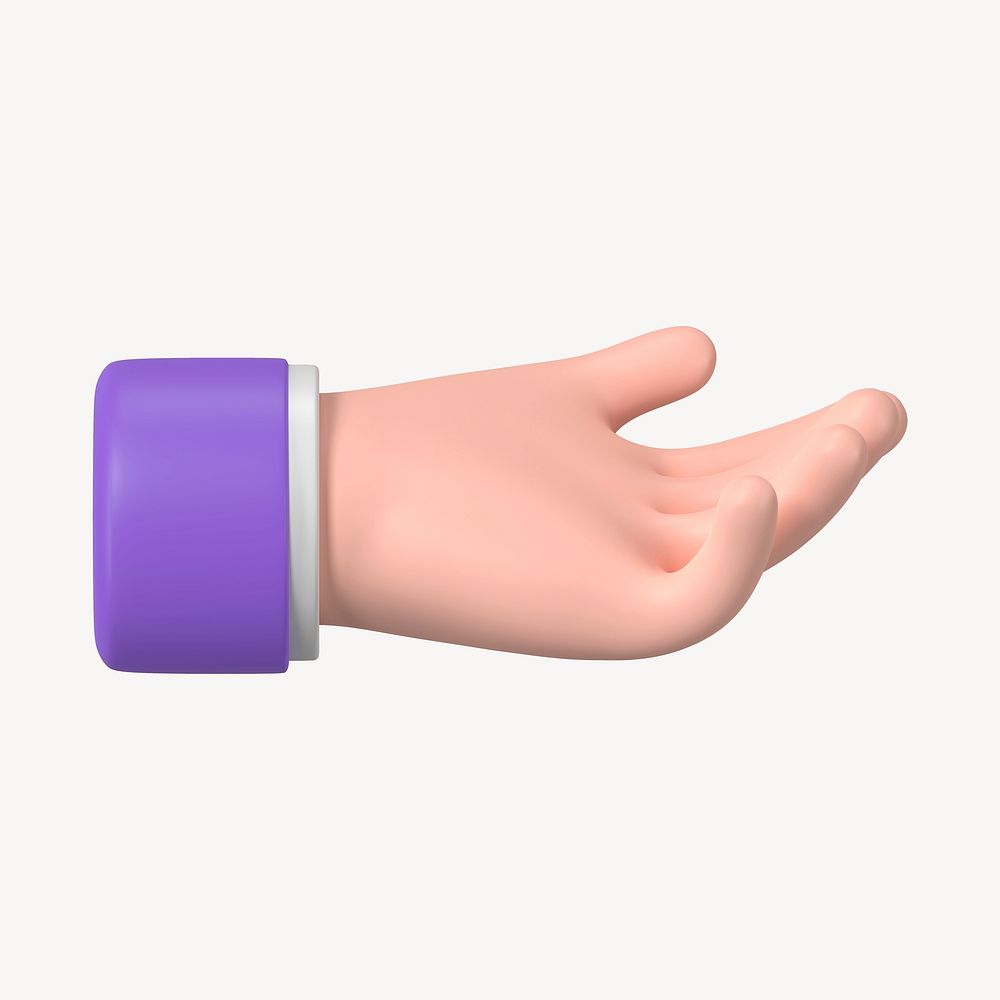 Businessman's helping hand gesture, 3D illustration psd