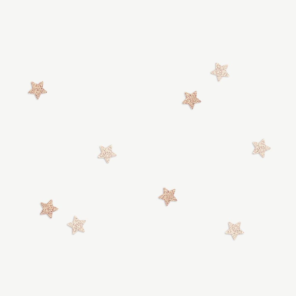 Glittery star collage element psd