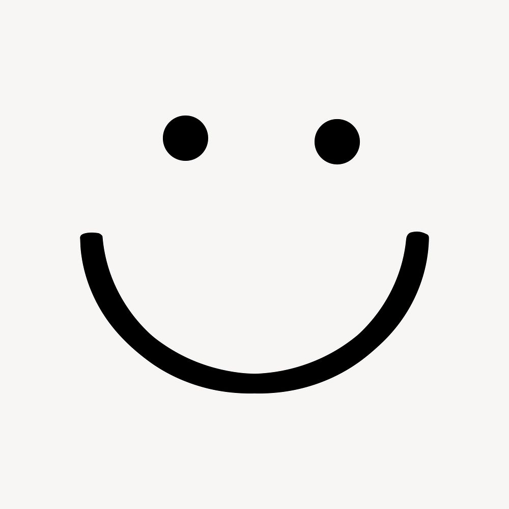 Smiley emoji collage element vector
