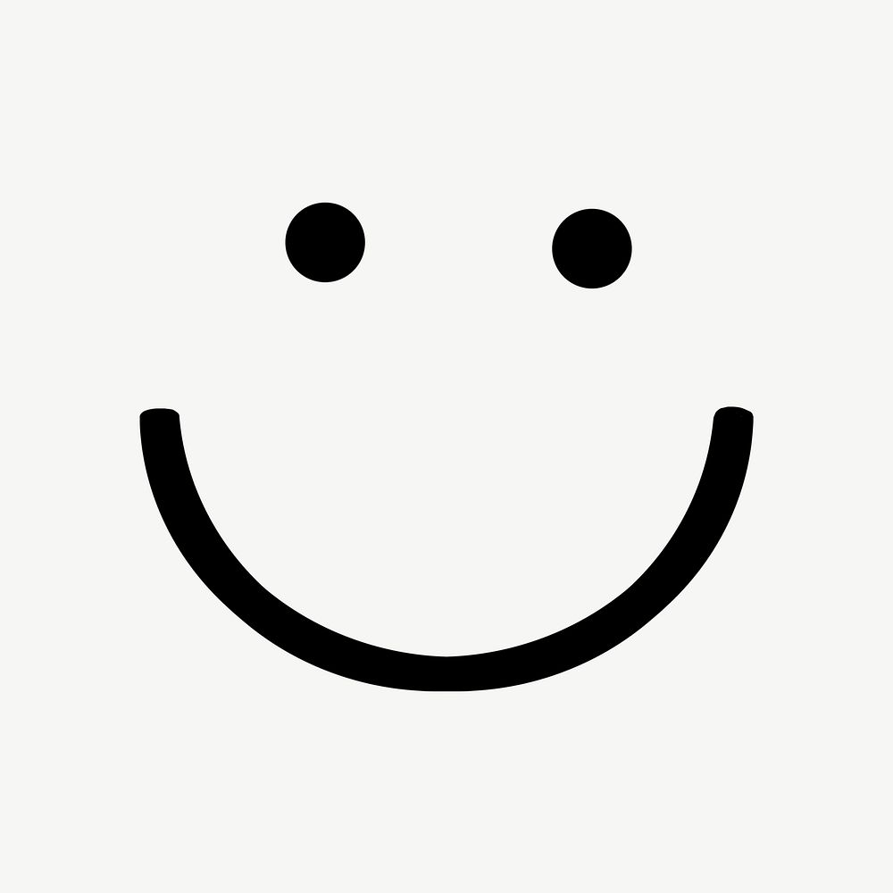 Smiley emoji collage element psd