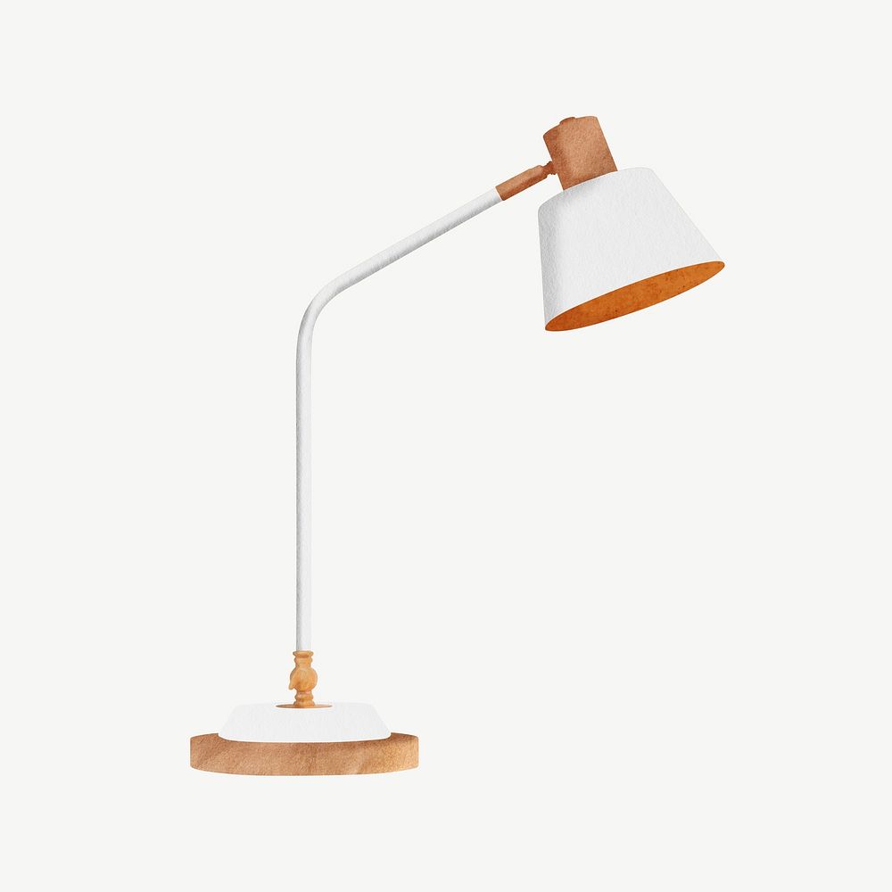 Office desk lamp, furniture  collage element psd