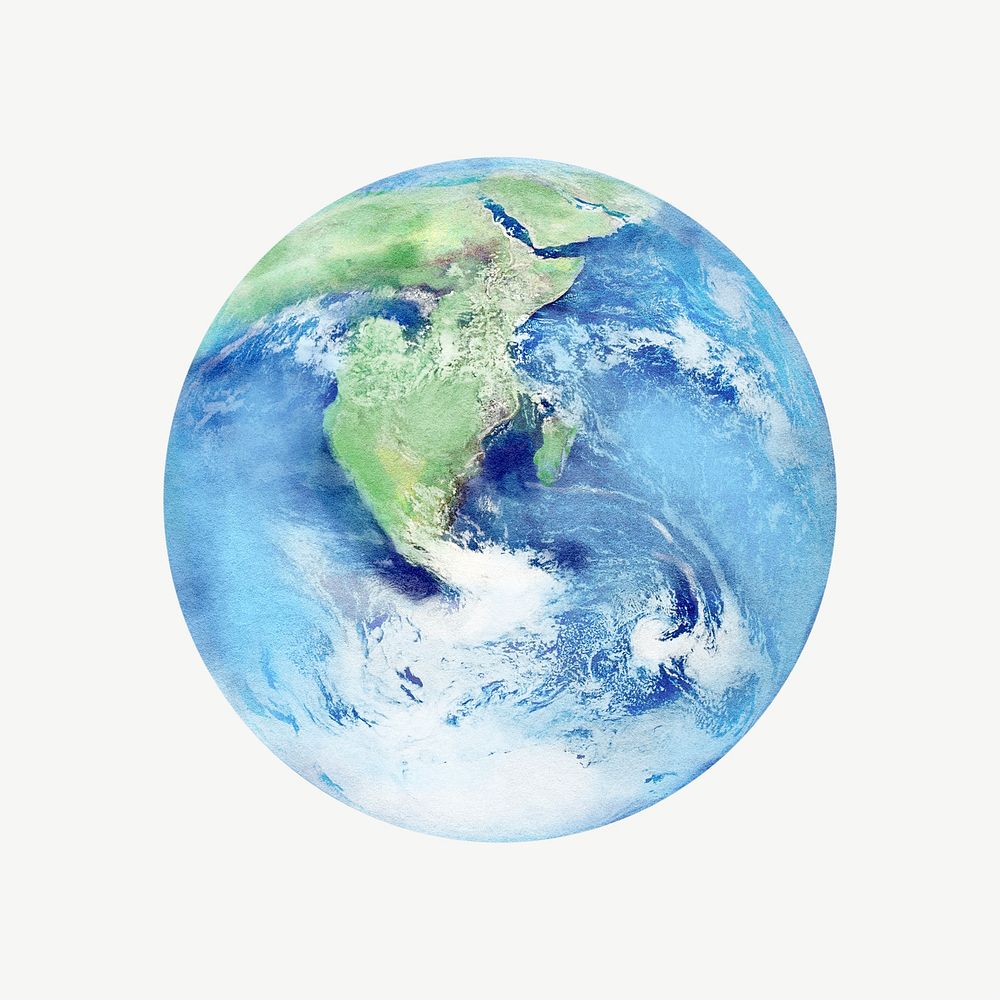 Planet Earth, aesthetic galaxy collage element psd