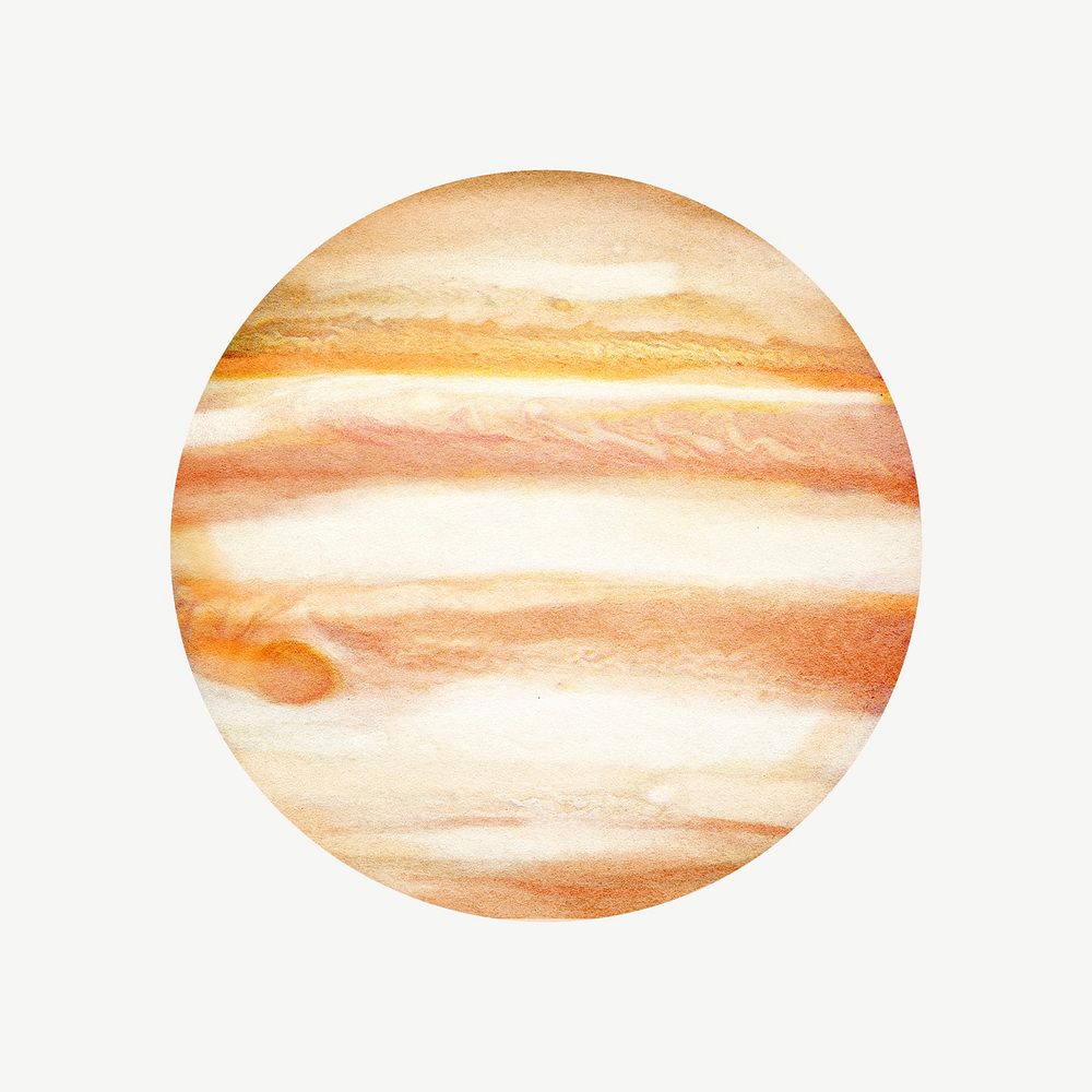 Planet Jupiter, aesthetic galaxy collage element psd