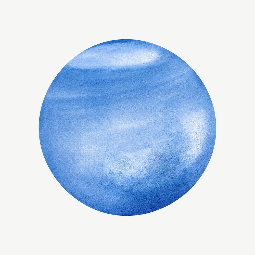 Planet Neptune, aesthetic galaxy collage element psd