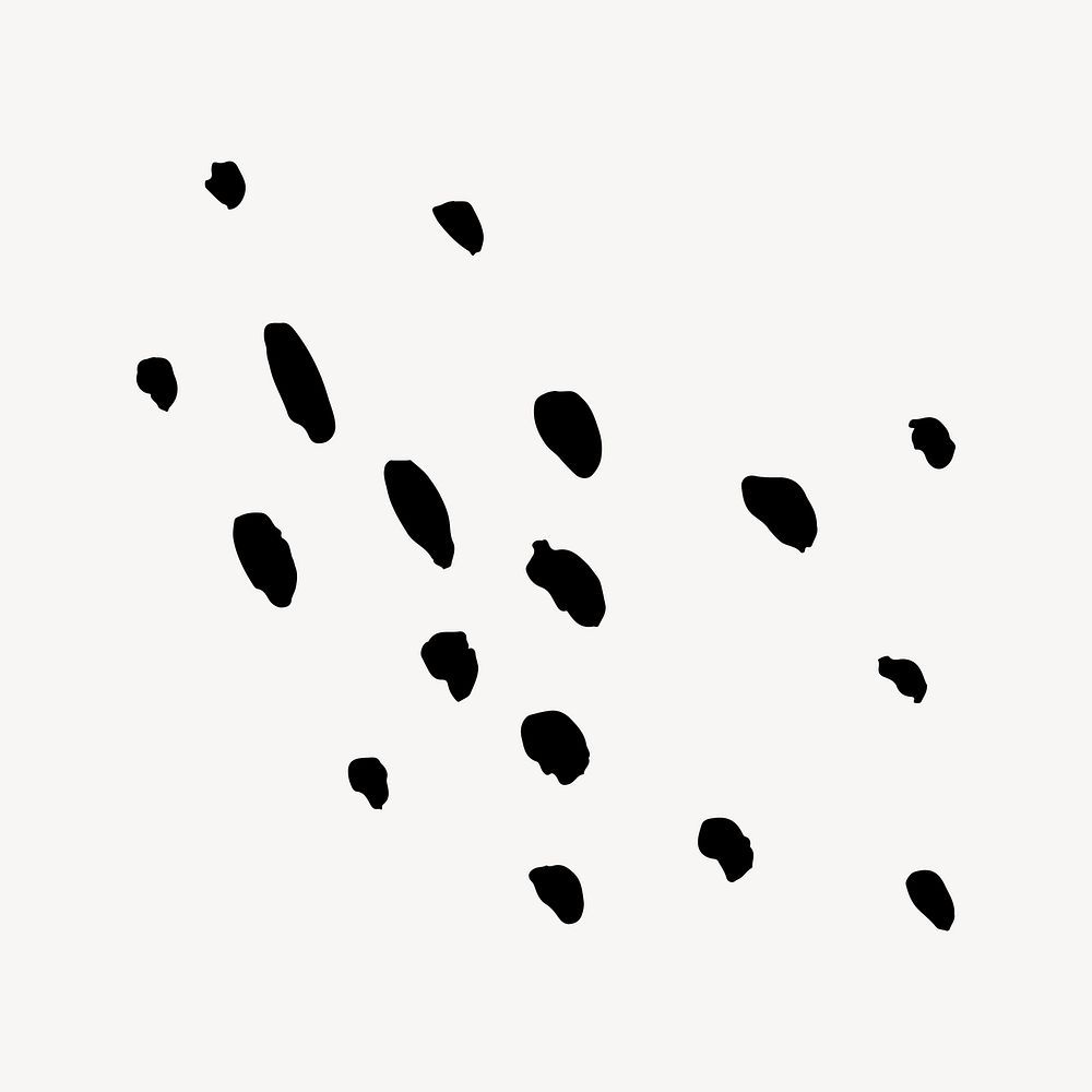 Black dots doodle clipart vector