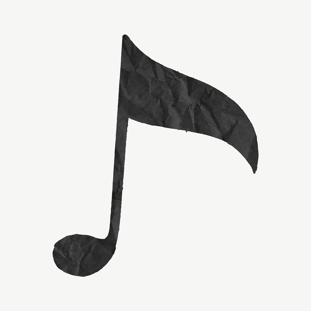 Musical note, music collage element psd