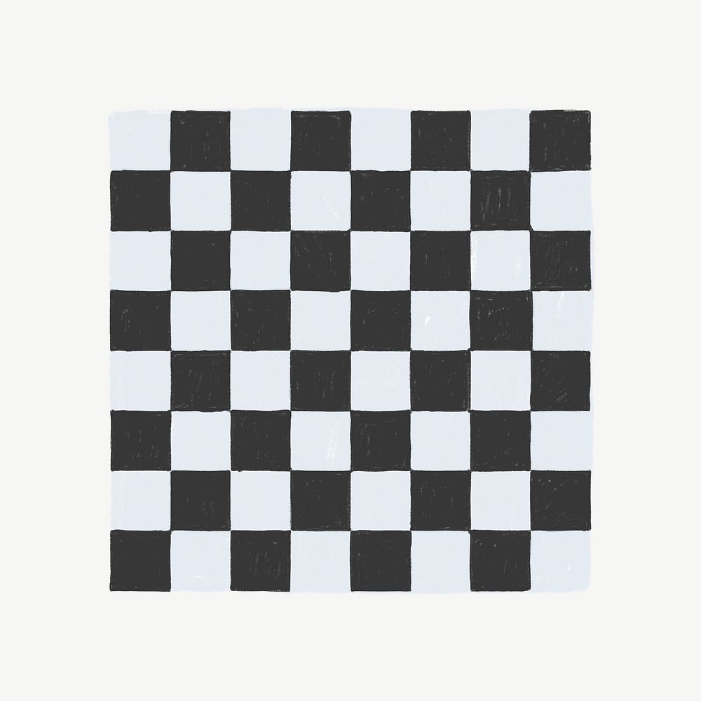 Checkerboard game collage element psd