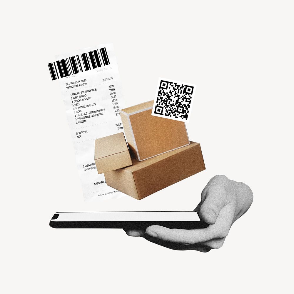 Online order tracking, paper collage Premium Photo rawpixel