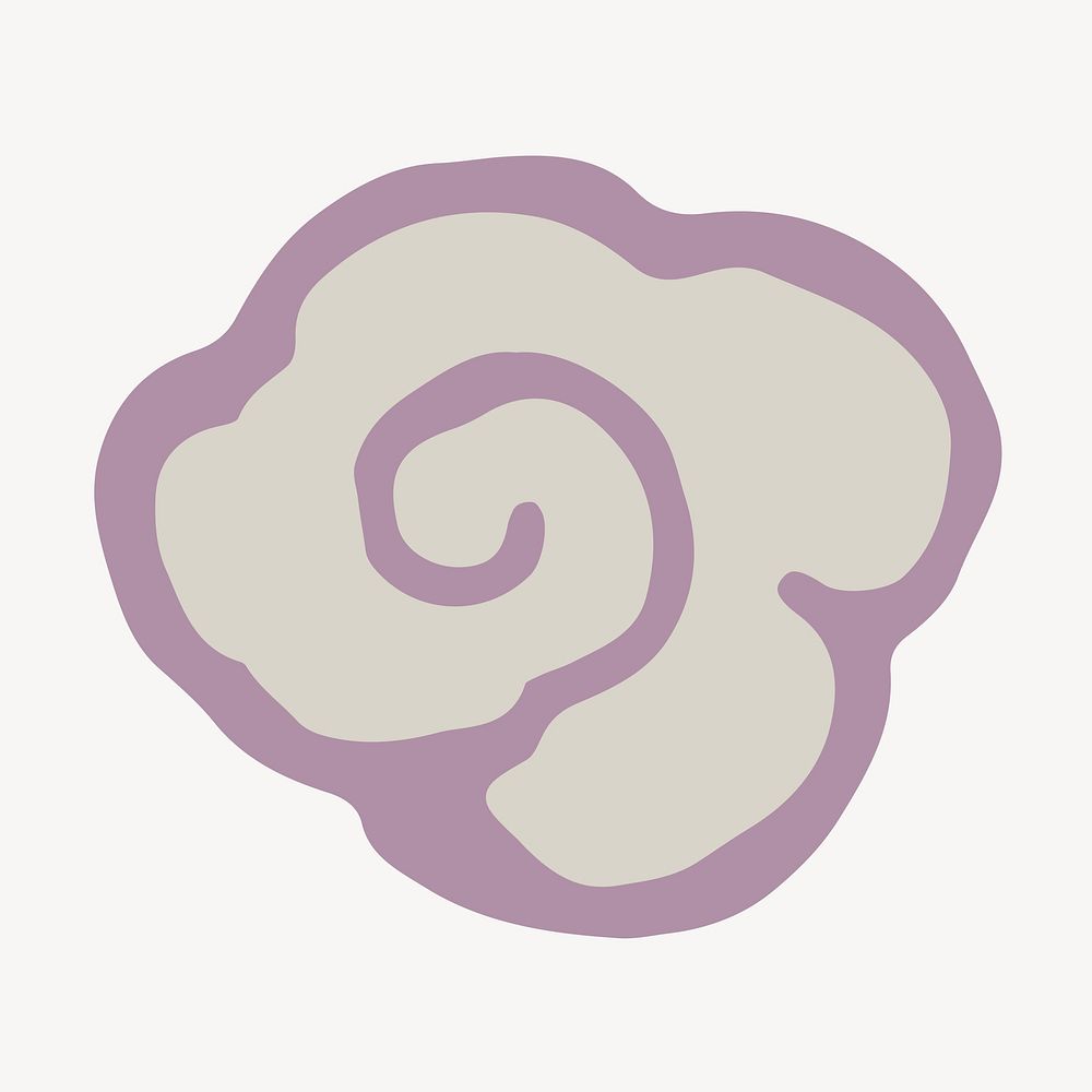 Purple cloud, traditional Chinese graphic vector