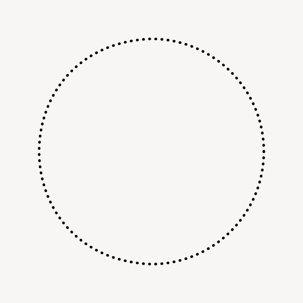 Simple dotted round frame vector