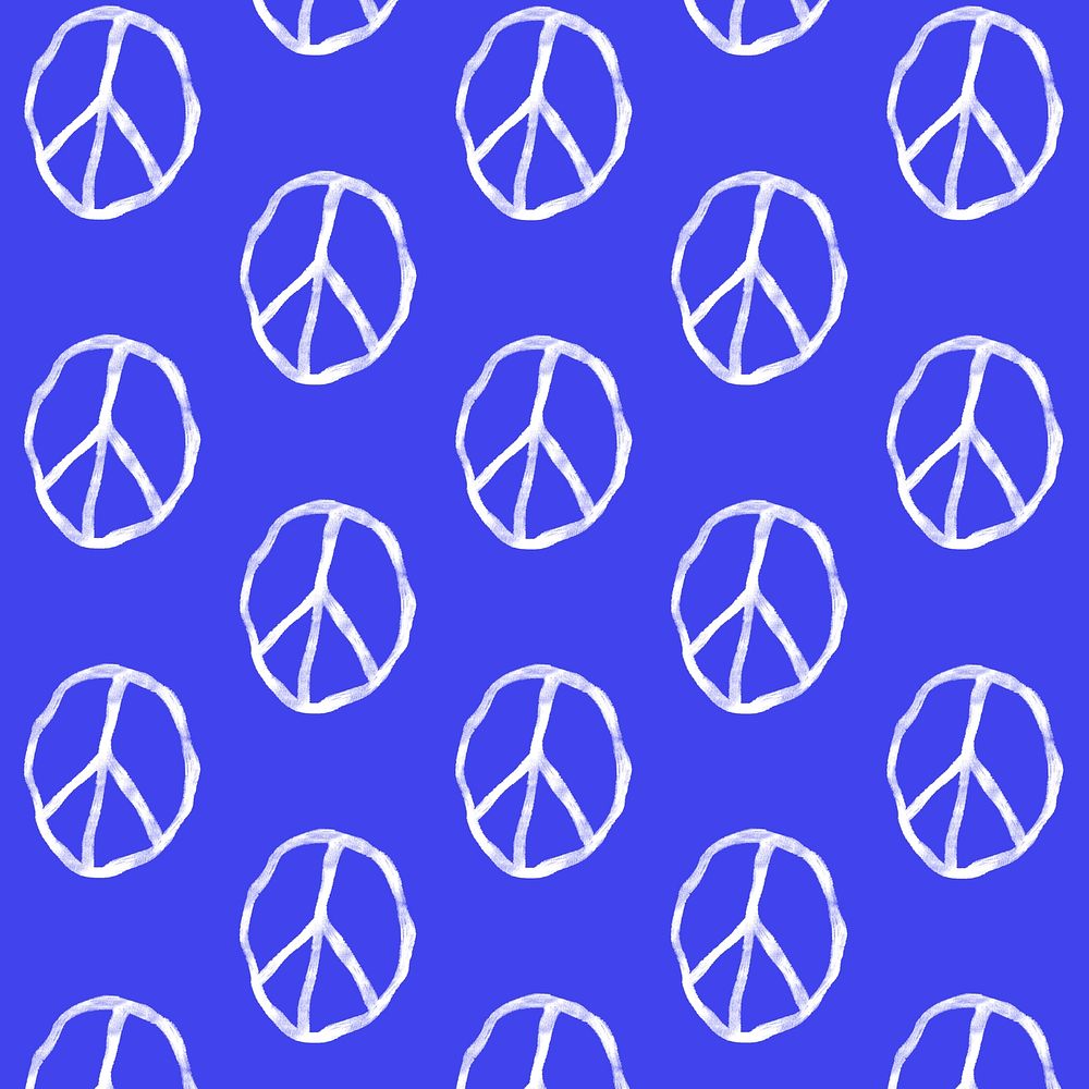 Peace symbol pattern background, doodle graphic psd