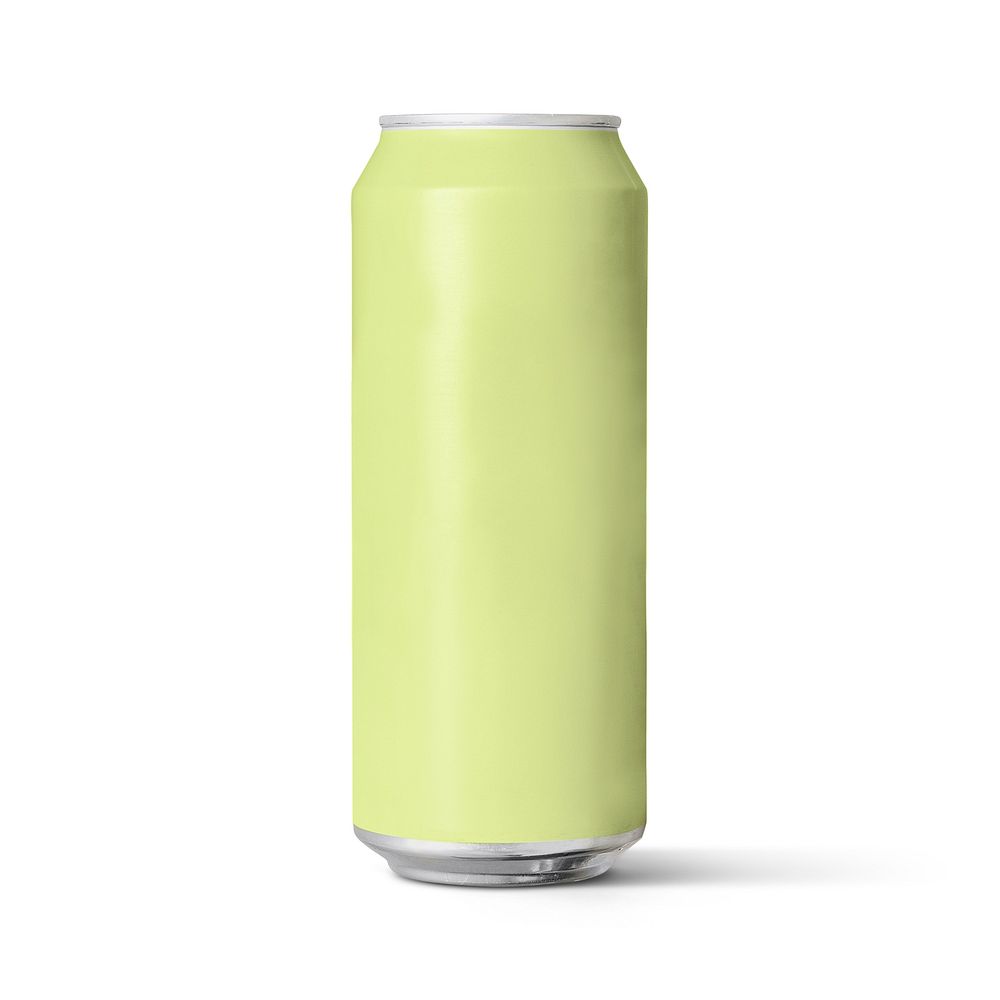 Green soda can with blank design space