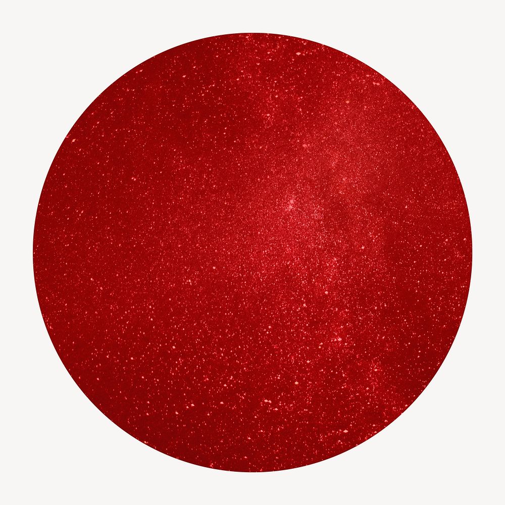Red space round badge clipart