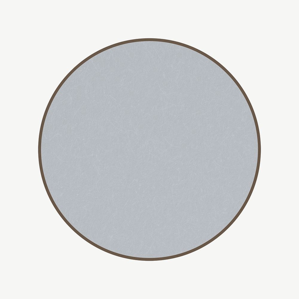 Gray round badge clipart psd