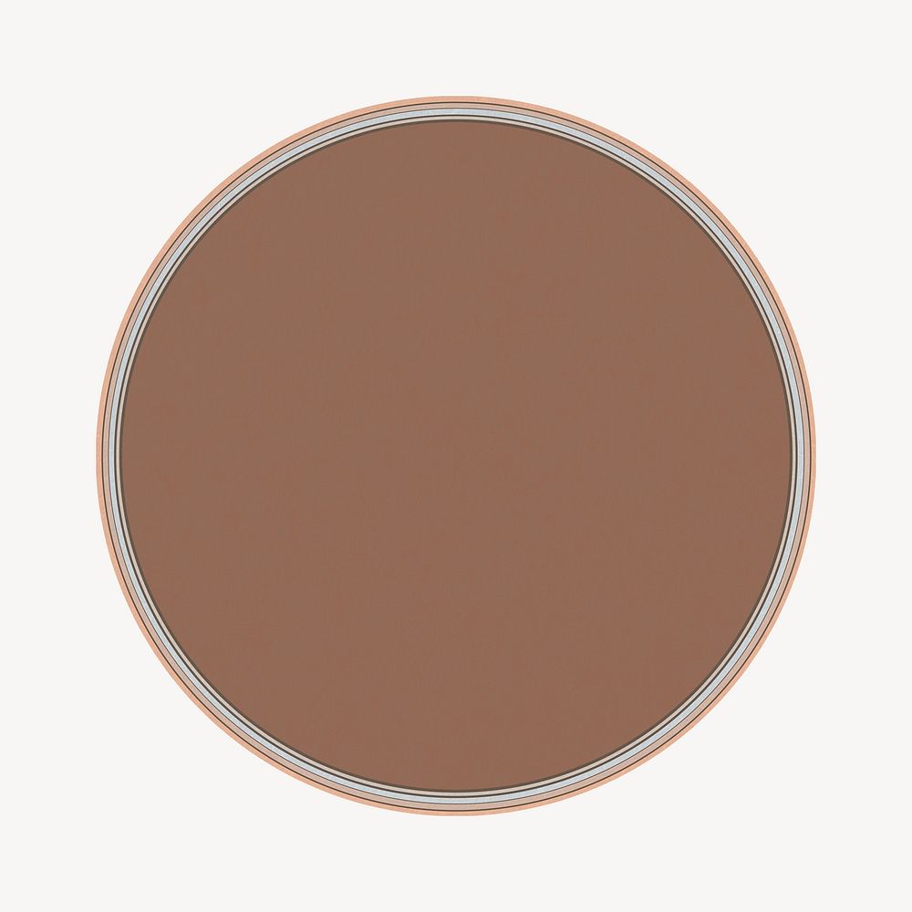 Brown round badge clipart