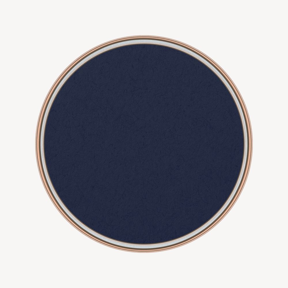 Navy blue round badge clipart